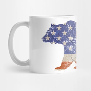 Patriotic Grizzly Bear Logo Mug